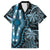 Polynesia Dashiki Family Matching Puletasi Dress and Hawaiian Shirt Polynesia and Africa Traditional Special Together Blue LT9 Dad's Shirt - Short Sleeve Blue - Polynesian Pride