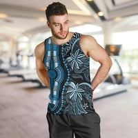 Polynesia Dashiki Men Tank Top Polynesia and Africa Traditional Special Together Blue LT9 - Polynesian Pride