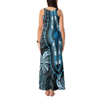 Polynesia Dashiki Tank Maxi Dress Polynesia and Africa Traditional Special Together Blue LT9 - Polynesian Pride
