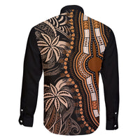 Polynesia Dashiki Family Matching Off Shoulder Maxi Dress and Hawaiian Shirt Polynesia and Africa Traditional Special Together Gold LT9 - Polynesian Pride