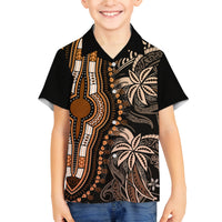 Polynesia Dashiki Family Matching Off Shoulder Maxi Dress and Hawaiian Shirt Polynesia and Africa Traditional Special Together Gold LT9 Son's Shirt Gold - Polynesian Pride