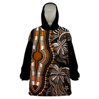 Polynesia Dashiki Wearable Blanket Hoodie Polynesia and Africa Traditional Special Together Gold LT9 One Size Gold - Polynesian Pride