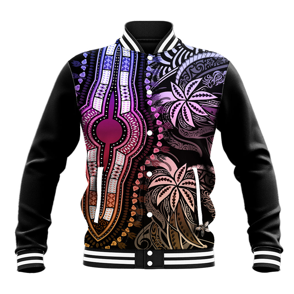 Polynesia Dashiki Baseball Jacket Polynesia and Africa Traditional Special Together Pastel LT9 Unisex Pastel - Polynesian Pride