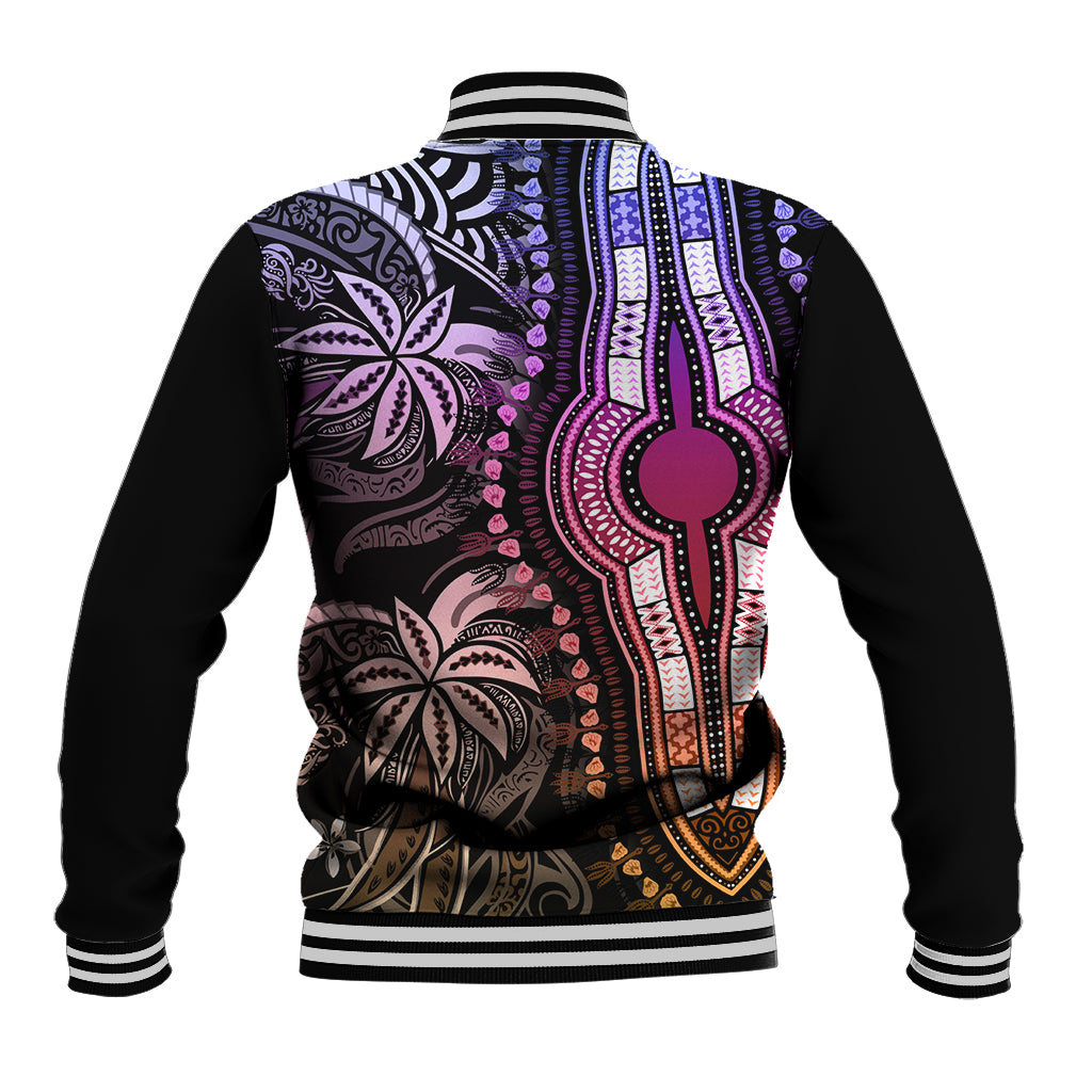 Polynesia Dashiki Baseball Jacket Polynesia and Africa Traditional Special Together Pastel LT9 - Polynesian Pride