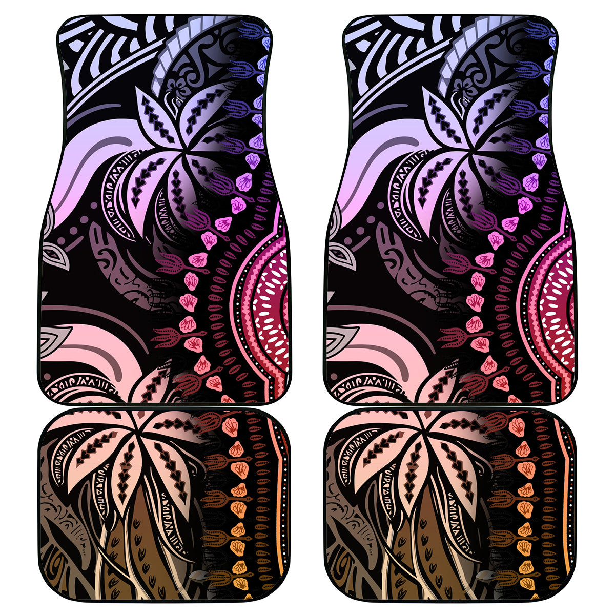 Polynesia Dashiki Car Mats Polynesia and Africa Traditional Special Together Pastel LT9 Pastel - Polynesian Pride