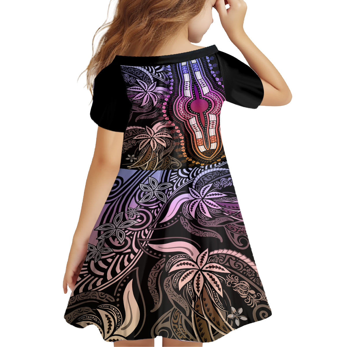 polynesia-dashiki-family-matching-off-shoulder-long-sleeve-dress-and-hawaiian-shirt-polynesia-and-africa-traditional-special-together-pastel