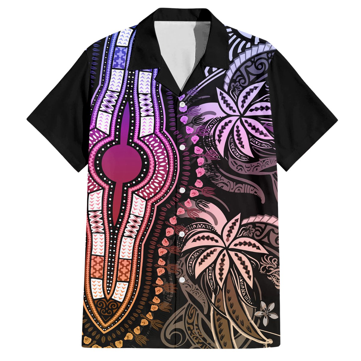 Polynesia Dashiki Hawaiian Shirt Polynesia and Africa Traditional Special Together Pastel LT9 Pastel - Polynesian Pride