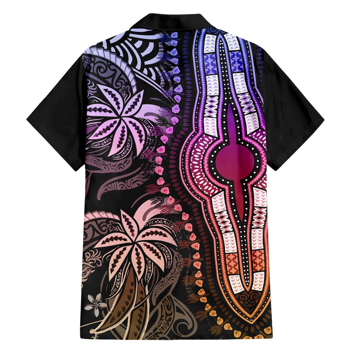 Polynesia Dashiki Hawaiian Shirt Polynesia and Africa Traditional Special Together Pastel LT9 - Polynesian Pride
