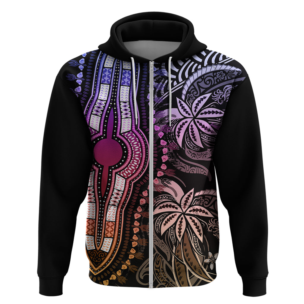 Polynesia Dashiki Hoodie Polynesia and Africa Traditional Special Together Pastel LT9 - Polynesian Pride