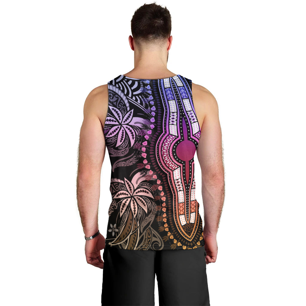 Polynesia Dashiki Men Tank Top Polynesia and Africa Traditional Special Together Pastel LT9 - Polynesian Pride