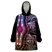 Polynesia Dashiki Wearable Blanket Hoodie Polynesia and Africa Traditional Special Together Pastel LT9 One Size Pastel - Polynesian Pride