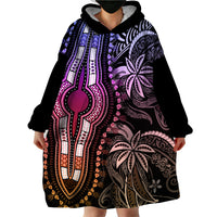 Polynesia Dashiki Wearable Blanket Hoodie Polynesia and Africa Traditional Special Together Pastel LT9 - Polynesian Pride