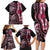 polynesia-dashiki-family-matching-long-sleeve-bodycon-dress-and-hawaiian-shirt-polynesia-and-africa-traditional-special-together-pink