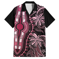 Polynesia Dashiki Family Matching Summer Maxi Dress and Hawaiian Shirt Polynesia and Africa Traditional Special Together Pink LT9 Dad's Shirt - Short Sleeve Pink - Polynesian Pride