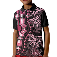 Polynesia Dashiki Kid Polo Shirt Polynesia and Africa Traditional Special Together Pink LT9 Kid Pink - Polynesian Pride