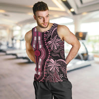 Polynesia Dashiki Men Tank Top Polynesia and Africa Traditional Special Together Pink LT9 - Polynesian Pride