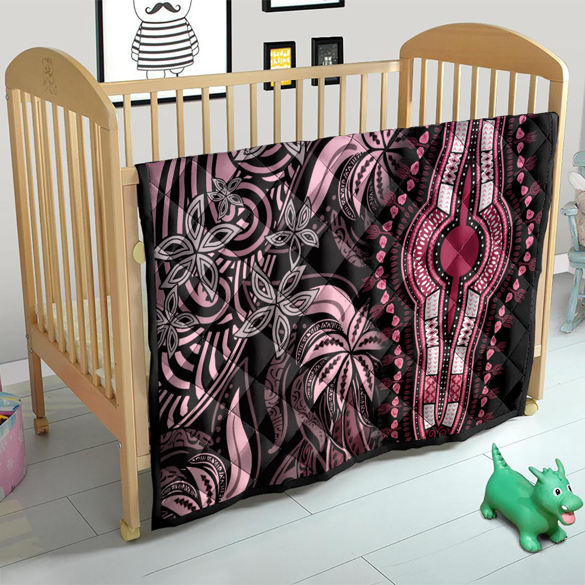 Polynesia Dashiki Quilt Polynesia and Africa Traditional Special Together Pink LT9 - Polynesian Pride