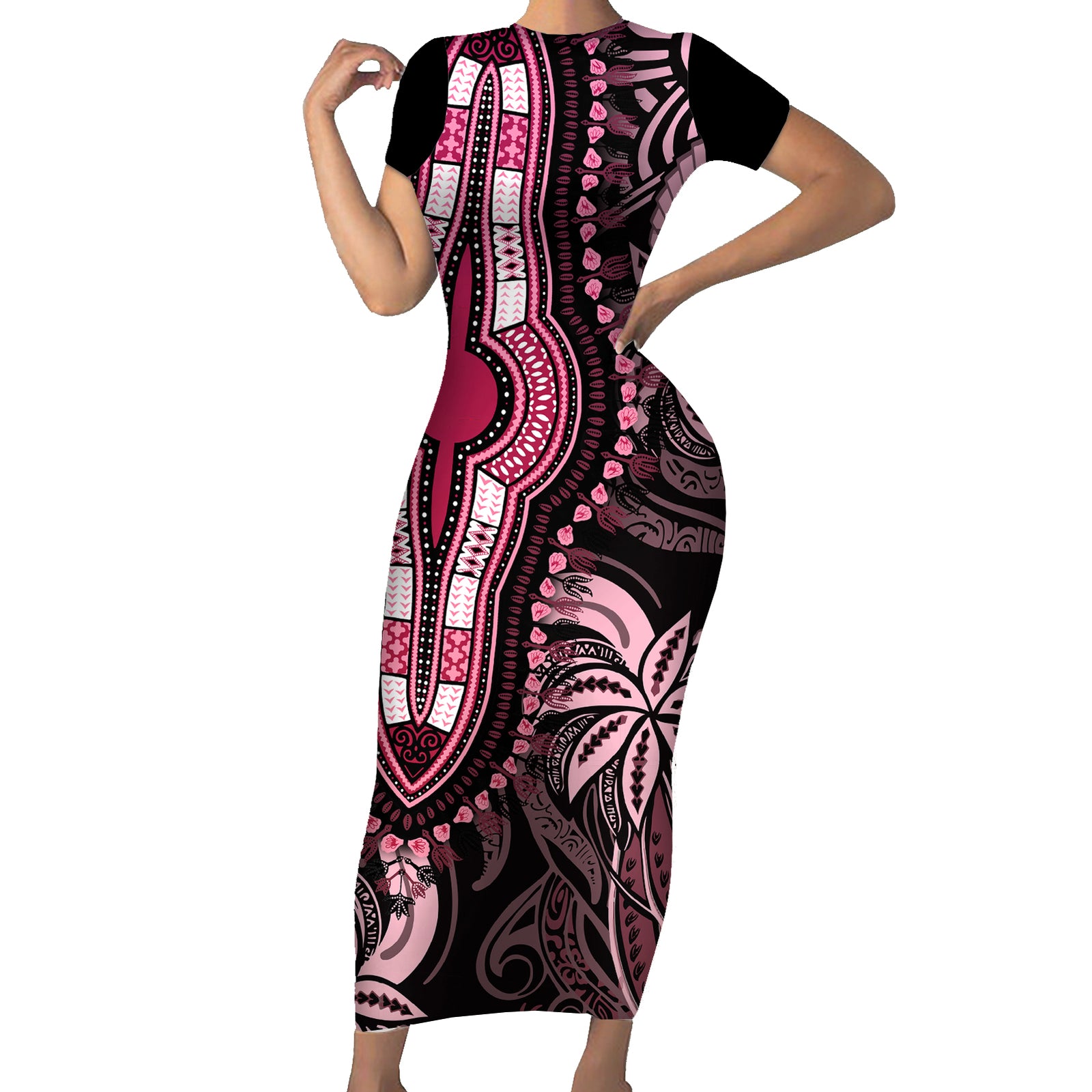 polynesia-dashiki-short-sleeve-bodycon-dress-polynesia-and-africa-traditional-special-together-pink