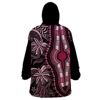 Polynesia Dashiki Wearable Blanket Hoodie Polynesia and Africa Traditional Special Together Pink LT9 - Polynesian Pride