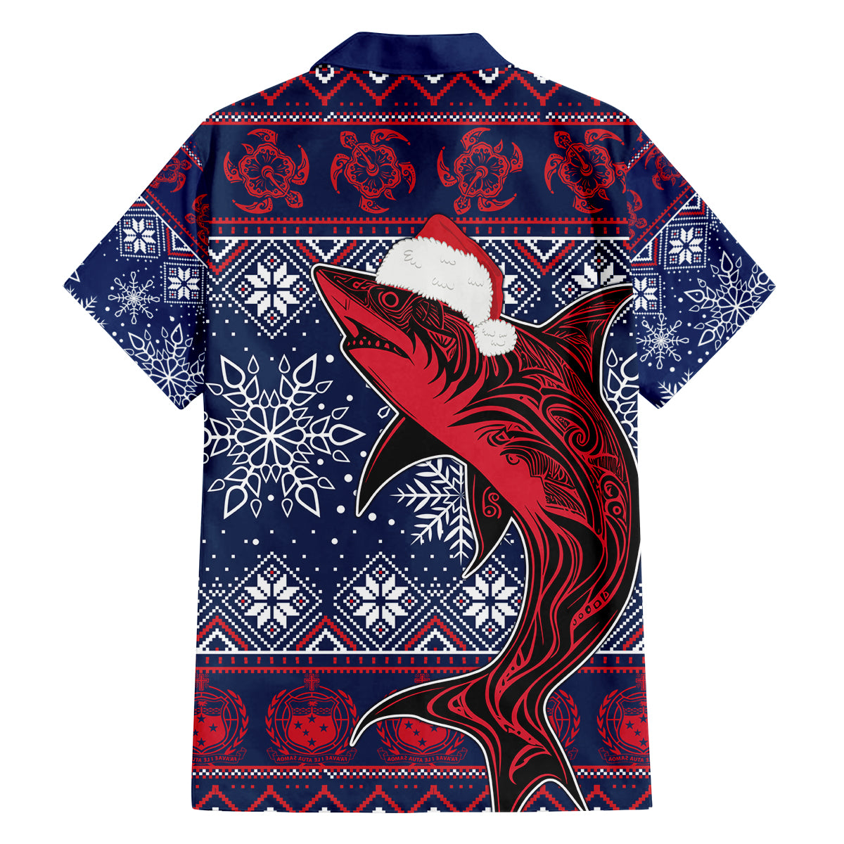Samoa Manuia Le Kirisimasi Family Matching Puletasi Dress and Hawaiian Shirt Samoan Fishing Tribal Pattern Christmas Vibe LT9 - Polynesian Pride