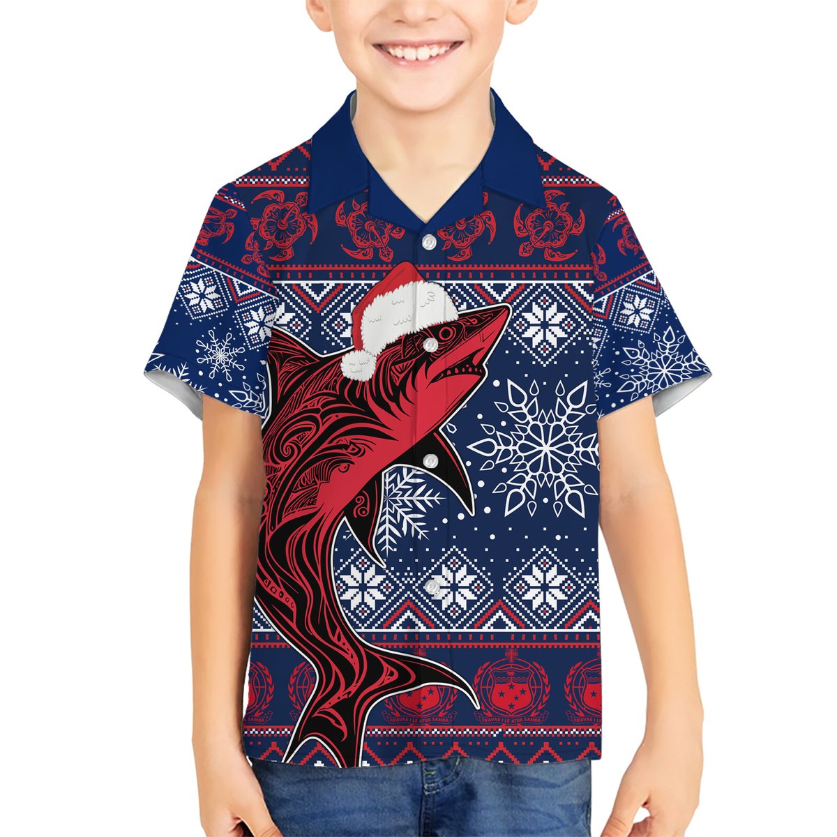 Samoa Manuia Le Kirisimasi Hawaiian Shirt Samoan Fishing Tribal Pattern Christmas Vibe LT9 - Polynesian Pride