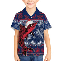 Samoa Manuia Le Kirisimasi Hawaiian Shirt Samoan Fishing Tribal Pattern Christmas Vibe LT9 - Polynesian Pride