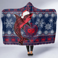 Samoa Manuia Le Kirisimasi Hooded Blanket Samoan Fishing Tribal Pattern Christmas Vibe LT9 - Polynesian Pride