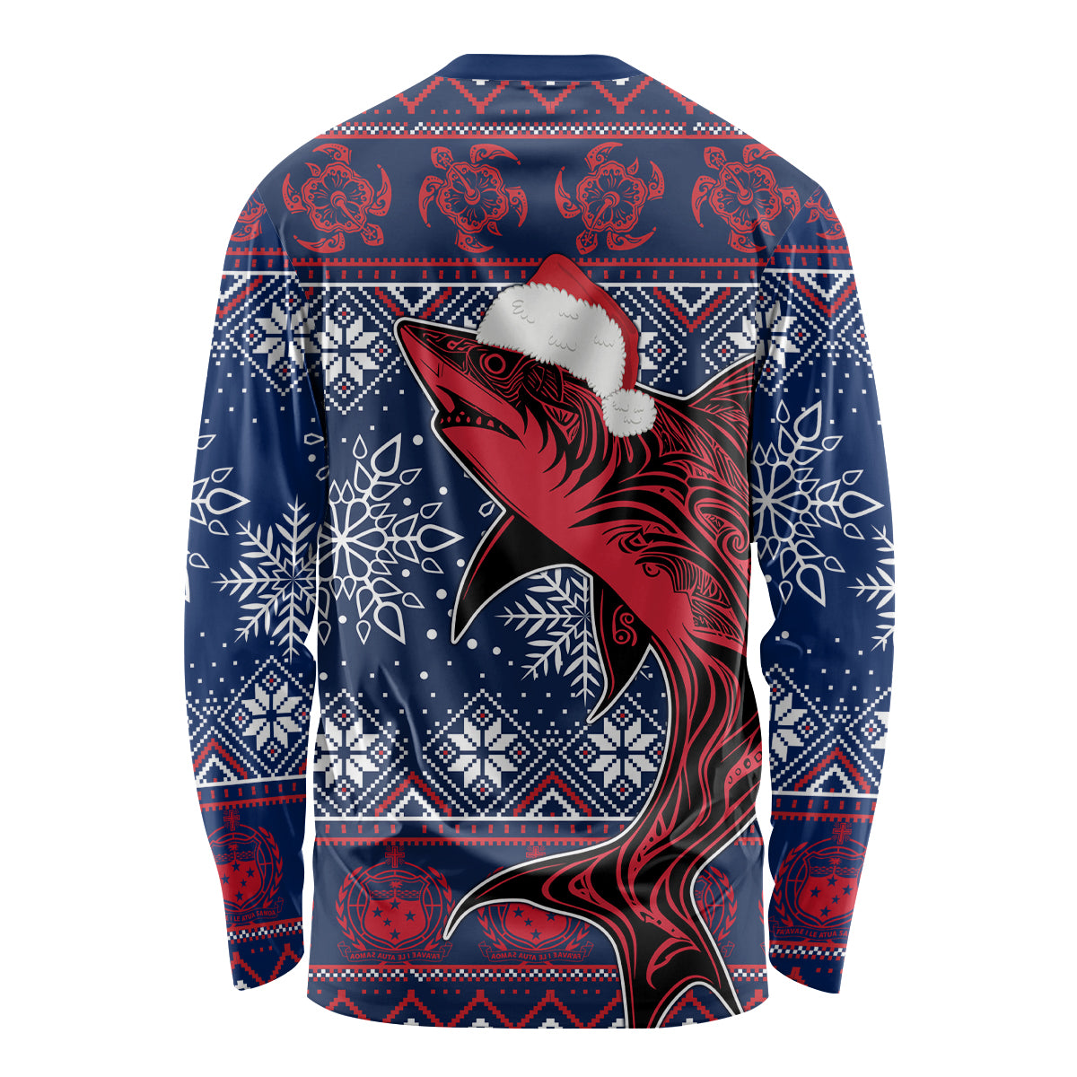 Samoa Manuia Le Kirisimasi Long Sleeve Shirt Samoan Fishing Tribal Pattern Christmas Vibe LT9 - Polynesian Pride