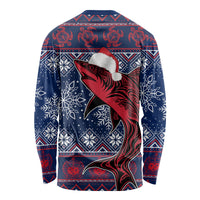 Samoa Manuia Le Kirisimasi Long Sleeve Shirt Samoan Fishing Tribal Pattern Christmas Vibe LT9 - Polynesian Pride