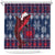 Samoa Manuia Le Kirisimasi Shower Curtain Samoan Fishing Tribal Pattern Christmas Vibe LT9 Red - Polynesian Pride