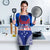 Personalised Toa Samoa Rugby Spirit Apron Blue Samoan Tribal Pattern - Polynesian Pride