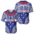 Personalised Toa Samoa Rugby Spirit Baseball Jersey Blue Samoan Tribal Pattern - Polynesian Pride