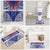 Personalised Toa Samoa Rugby Spirit Bathroom Set Blue Samoan Tribal Pattern - Polynesian Pride