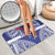 Personalised Toa Samoa Rugby Spirit Bathroom Set Blue Samoan Tribal Pattern - Polynesian Pride