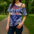 Personalised Toa Samoa Rugby Spirit Cross Shoulder Shirt Blue Samoan Tribal Pattern - Polynesian Pride