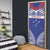 Personalised Toa Samoa Rugby Spirit Door Cover Blue Samoan Tribal Pattern - Polynesian Pride