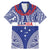 Personalised Toa Samoa Rugby Spirit Family Matching Mermaid Dress and Hawaiian Shirt Blue Samoan Tribal Pattern - Polynesian Pride