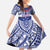 Personalised Toa Samoa Rugby Spirit Family Matching Off The Shoulder Long Sleeve Dress and Hawaiian Shirt Blue Samoan Tribal Pattern - Polynesian Pride
