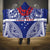 Personalised Toa Samoa Rugby Spirit Hooded Blanket Blue Samoan Tribal Pattern - Polynesian Pride