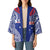 Personalised Toa Samoa Rugby Spirit Kimono Blue Samoan Tribal Pattern - Polynesian Pride