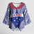 Personalised Toa Samoa Rugby Spirit Kimono Sleeve Blouse Blue Samoan Tribal Pattern - Polynesian Pride