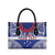 Personalised Toa Samoa Rugby Spirit Leather Bag Blue Samoan Tribal Pattern - Polynesian Pride