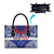 Personalised Toa Samoa Rugby Spirit Leather Bag Blue Samoan Tribal Pattern - Polynesian Pride