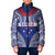Personalised Toa Samoa Rugby Spirit Padded Jacket Blue Samoan Tribal Pattern - Polynesian Pride