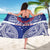 Personalised Toa Samoa Rugby Spirit Sarong Blue Samoan Tribal Pattern - Polynesian Pride