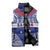 Personalised Toa Samoa Rugby Spirit Sleeveless Puffer Jacket Blue Samoan Tribal Pattern - Polynesian Pride
