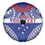 Personalised Toa Samoa Rugby Spirit Spare Tire Cover Blue Samoan Tribal Pattern - Polynesian Pride