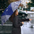 Personalised Toa Samoa Rugby Spirit Umbrella Blue Samoan Tribal Pattern - Polynesian Pride