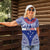Personalised Toa Samoa Rugby Spirit Women Polo Shirt Blue Samoan Tribal Pattern - Polynesian Pride