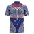 Personalised Toa Samoa Rugby Spirit Zipper Polo Shirt Blue Samoan Tribal Pattern - Polynesian Pride